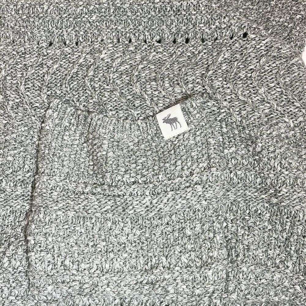 Abercrombie & Fitch Kids Gray Knit Open Cardigan/Duster w Hood Size 15/16 - Picture 2 of 6